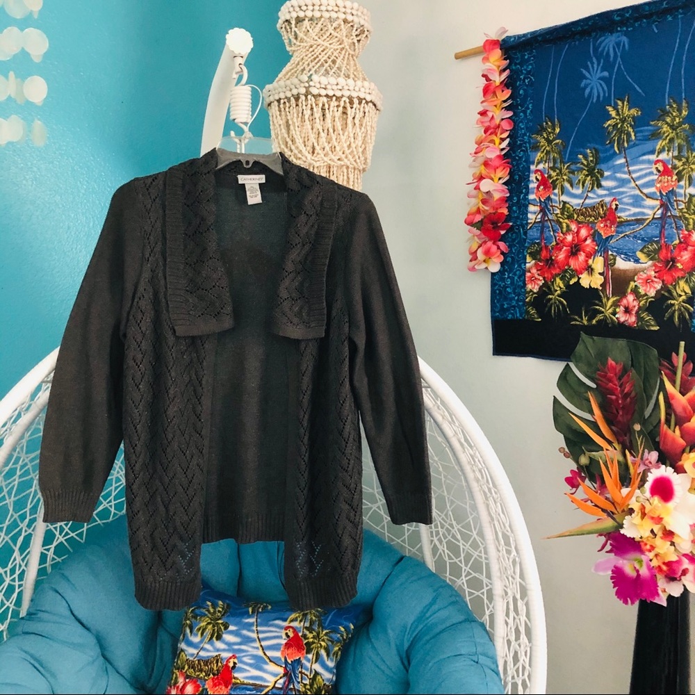 Catherines Plus Size Open Front Sweater ~ 14/16 - image 3